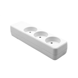 MicroConnect Danish Power Strip 3-way White Référence: W128409749