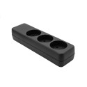 MicroConnect Danish Power Strip 3-way Black Référence: W128409752
