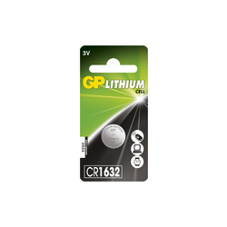 GP Batteries LITHIUM BUTTON CELL CR1632 Reference: CR1632 1-P