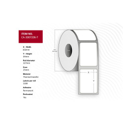Capture Label 102 x 64mm Core 25mm, Référence: W128432940
