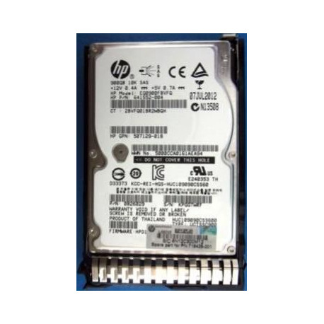 Hewlett Packard Enterprise HDD 900GB SAS 2.5 INCH 10KRPM Reference: 719429-001-RFB