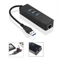 MicroConnect USB3.0 HUB w. Gigabit Ethernet Reference: MC-USB3.0HUBWETH