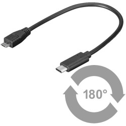 MicroConnect USB-C to USB2.0 Micro B 0.2M Référence: USB3.1CAMB02