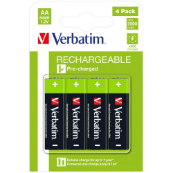 Verbatim RECHARGEABLE BATTERY AA 4 Reference: W126181779