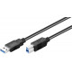 MicroConnect USB3.0 A-B 5m M-M, Black Reference: USB3.0AB5B
