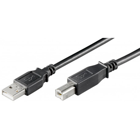 MicroConnect USB2.0 A-B 3m M-M, BLACK Reference: USBAB3B
