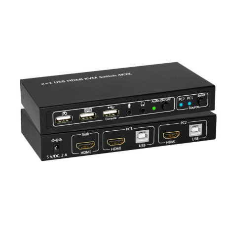 MicroConnect HDMI & USB KVM Switch 2 ports Reference: MC-HDMI-USBKVM