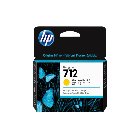 HP 712 29-ml Yellow DesignJet Ink Référence: W125916945