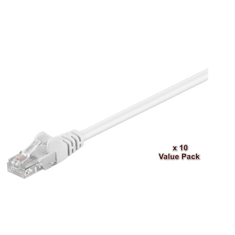 MicroConnect U/UTP CAT5e 1m White 10 Pack Reference: V-UTP501WVP