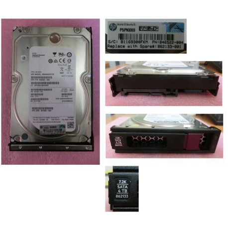 Hewlett Packard Enterprise DRV HDD 4TB 6G 7.2K LFF SATA Reference: 862133-001